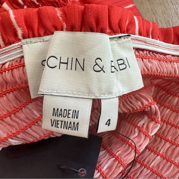 Sachin & Babi Casual Georgette Midi‎ Dress Size 4 Halter Smocked Back - Picture 10 of 16